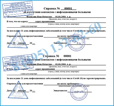 справка об отсутствии контактов Купить справку об отсутствии контактов с инфекционно-больными в Балашихае